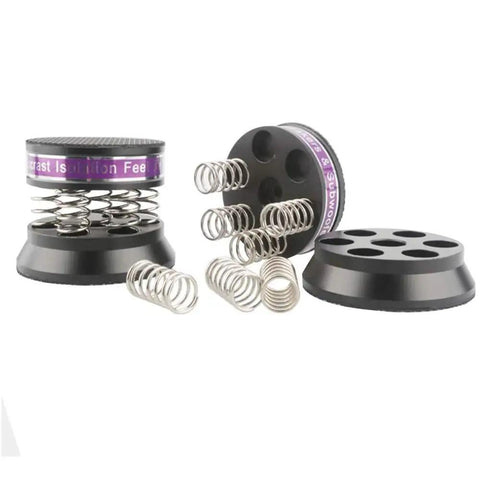4Px Spring Speaker Spike Pads For Killer Isolation And Vibration Dampening Aluminum Non Slip Floor Protectors For HiFi Amps DAC Turntables And Speakers To Boost Clarity Bass And Soundstage