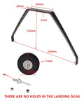 Carbon Fiber Landing Gear Wheel Kit For 260 30E RC Jet Airplane DIY Parts Set With 1.77 Inch Foam Wheels dimensions and components