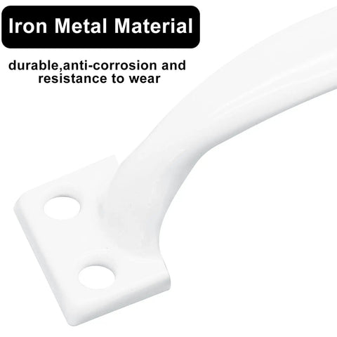 Close-up of iron mounting plate from Two Pack Rustic Gate Handle Set With Mounting Screws Black Iron Gate Pulls.