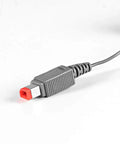Close-up of cable connector for Wired Infrared Sensor Bar For Nintendo Wii And Wii U Consoles Replacement Sensor Bar With Clear Stand