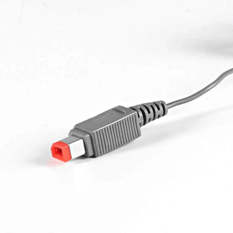 Close-up of cable connector for Wired Infrared Sensor Bar For Nintendo Wii And Wii U Consoles Replacement Sensor Bar With Clear Stand