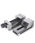 Heavy Duty 3.5 Inch Precision Manual Bearing Vise For CNC Machining with quick adjust jaw width and smooth clamp system.