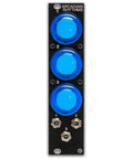 Front view of Rhythms Arcade Style Manual Gate Eurorack PCB And Panel Set For Drums And Envelopes Arcade Button Module.
