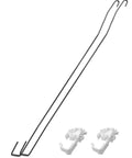 Honda Accord Beefed Up Trunk Lid Torsion Spring Kit With Clips 2 Pack Replacement showing torsion springs and white clips