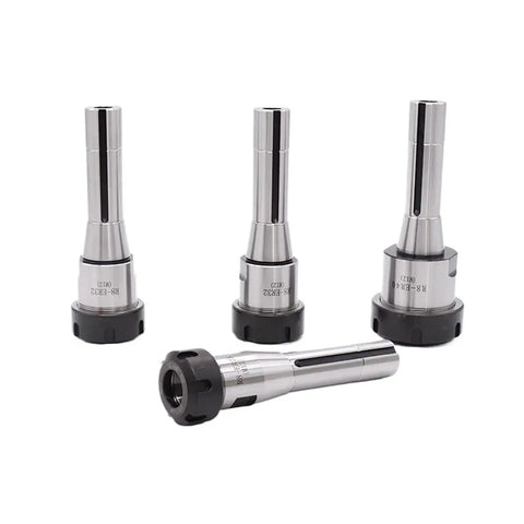 Top Tier R8 ER Collet Chuck Handle Kit With Secure Grip And Durability For Milling Lathe CNC Machining Jobs Featuring High Precision Taper Shank with 4 collet sizes