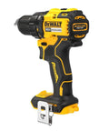 Heavy Hitter 20V Max Brushless Compact Drill Driver featuring 1/2 inch ratcheting chuck, black and yellow design, and LED light.