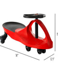 Wiggle Car Ride On Toy For Ages 3 And Up No Batteries Gears Or Pedals Just Twist Wiggle And Go Red Kid Friendly, dimensions shown