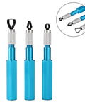 Three Piece Corner Smoothing Cutter Set For Welding And Floor Skiving Pro Grade Aluminum Alloy Floor Skiving Tools Trowel Scraper Blade Kit Durable Yellow Finish For Flooring And Metal Work, three blue metal handles