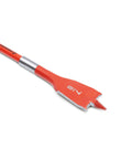 Close-up of Two Piece Screw Point Paddle Drill Bit Set, 6-Inch Length By Seven-Eighths Inch Diameter, showing paddle tip