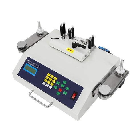 SMT SMD Component Counter 110V 25W Auto Counting Machine With LCD Display And Leak Detection, top view of device on white background