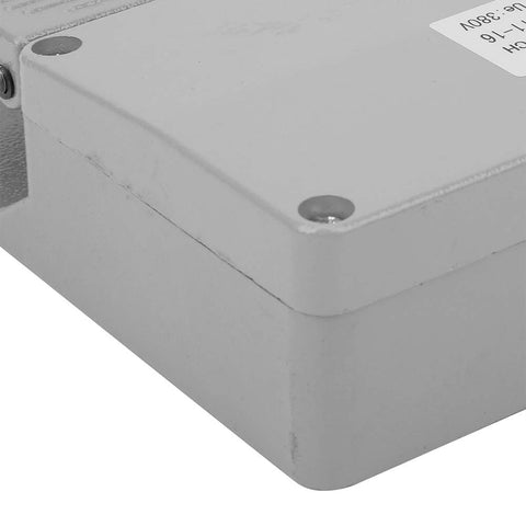 Close-up of Heavy Duty Foot Pedal Switch 16 Channel Industrial Controller for Electrical Power Supplies and CNC Machines