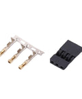 100 Sets ABS RC Plane JR Connector Kit With Female And Male Plug Housing Crimp Terminals For Electronic Equipment And RC Aircraft Models Heavy Duty Brass Gold Contacts For Easy Wiring And Quick Setup display of terminals with housing