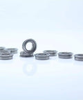 Get Cranking With These 10 Pack Flanged Deep Groove Ball Bearings in Smooth Chrome Steel And ABEC-1 Precision For Your DIY Build Projects Today, showing 10 sealed chrome ball bearings.