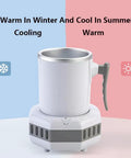 Self Heating And Cooling Smart Mug Keeps Your Beverage On Point With One Button 14 Oz Portable Thermoelectric Cup For Office Desk Home Use Ideal Gift In Fresh Green with cooling and warming features.