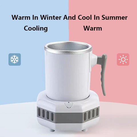 Self Heating And Cooling Smart Mug Keeps Your Beverage On Point With One Button 14 Oz Portable Thermoelectric Cup For Office Desk Home Use Ideal Gift In Fresh Green with cooling and warming features.