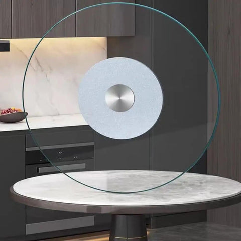 Dope Tempered Glass Turntable Kitchen Lazy Susan 30 Inch Large Swivel Round Rotating Tray for Dining Table