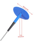 Blue heavy duty mushroom plug with a 36mm patch and 4mm shaft for the 24 Piece Universal Tubeless Tire Puncture Repair Kit.