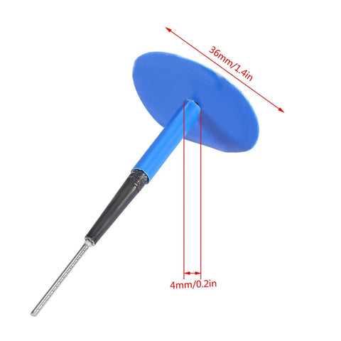 36x4mm heavy rubber mushroom plug with insertion tool from the 24 Piece Tough As Nails Tubeless Tire Puncture Repair Kit.