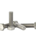 Hex Head Bolt With Fully Threaded Shaft Half Inch Diameter 13 Threads Per Inch Two Inches Long Stainless Steel 304 Plain Finish