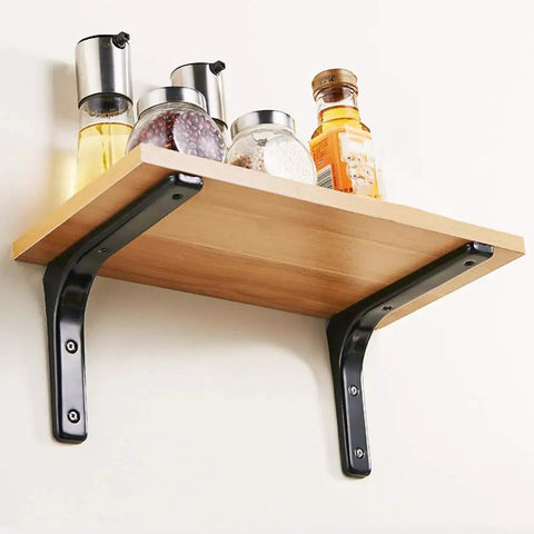 Built Different Steel Shelf Bracket To Handle Serious Weight This Heavy Duty Right Angle Mount offers support for kitchen shelf with spices.