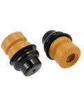 2 Pack Rear Bump Stop Kit For Honda Odyssey Models 2005-2017, Rubber Jounce Bumper Cushion Absorb Shock And Vibration Direct Mount Replacement Part Restores Smooth Suspension Drive, pair of black and tan rubber bump stops