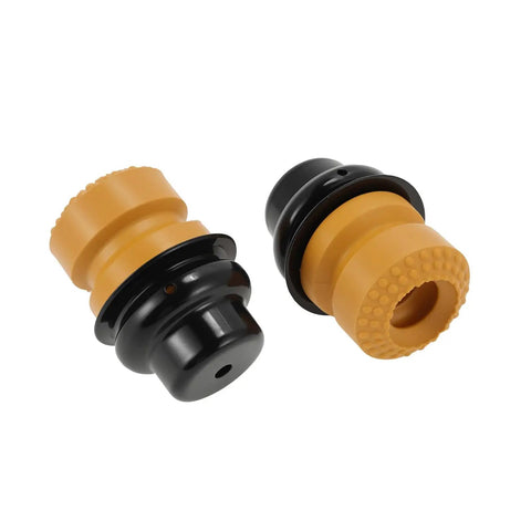 2 Pack Rear Bump Stop Kit For Honda Odyssey Models 2005-2017, Rubber Jounce Bumper Cushion Absorb Shock And Vibration Direct Mount Replacement Part Restores Smooth Suspension Drive, pair of black and tan rubber bump stops
