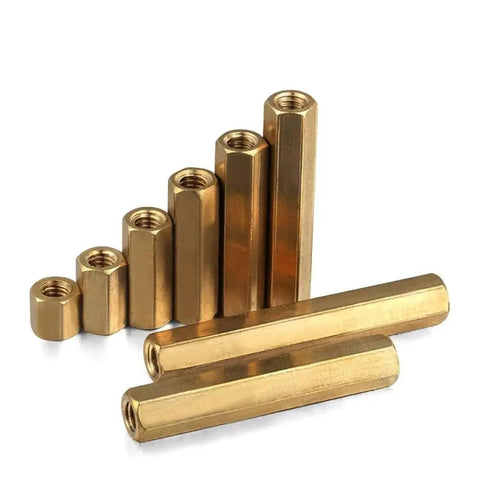 Hard As Nails Heavy Duty Brass Hexagon Coupling Nuts Featuring Thick 3/8 16 Unc And 3/8 24 Unf Threads For Tough Mechanical Repairs And Diy Garage Builds Gonna Last Forever