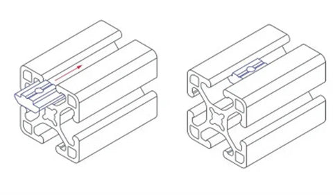 Illustration of T Slot Nuts fitting into 20 Series Aluminum Profiles, showing M3 and M6 sizes for DIY projects.