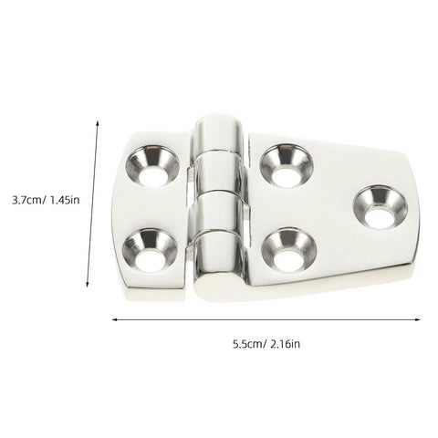 Marine Grade 316 Stainless Steel Heavy Duty Butt Hinges Mirror Polished For RV And Yacht Cabinet Doors 38x57mm 2 Pack Deck And Home Use