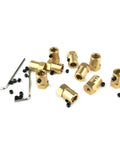 10 Pack 7mm Flexible Motor Couplers For DC Motors And Car Shafts Pro Grade Brass Linkage Connectors With M4 Screws And 4mm Allen Wrenches Great For Wheels Tires And Motor DIY Projects, brass couplers and screws