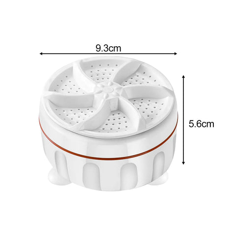 4 Pack Mini Portable Electric Clothes Washer USB Rechargeable Deep Waterproof Automatic Cycle Tiny Pocket Rocket For Travel Dorm Apartment Rv No Sweat Quick Wash With Intelligent Timing, white, compact design, 9.3cm diameter.