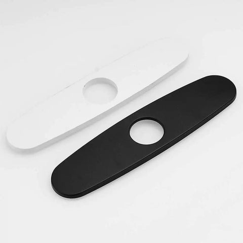 10 Inch Stainless Steel Hole Cover Deck Plate Escutcheon For Bathroom Or Kitchen Faucet Single Hole To Two Or Three Hole Adapter Black Finish
