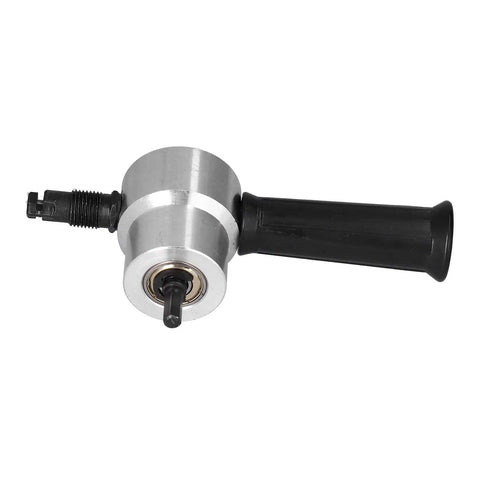 Double Head Metal Cutter Sheet Nibbler Electric Drill Attachment for Circle Cutting with 360 Degree Handle