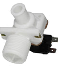 Three Quarters Inch Water Inlet Solenoid Valve AC 110V Normally Closed Right Angle Thread Plastic Body for Washing Machines