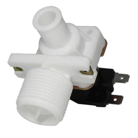 Three Quarters Inch Water Inlet Solenoid Valve AC 110V Normally Closed Right Angle Thread Plastic Body for Washing Machines