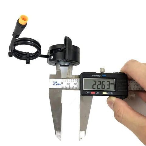 Universal E Bike Thumb Throttle 130X Waterproof Accelerator For 22.2 Mm Handlebars Left Or Right No Fuss Easy Install Replacement Part For DIY Bike Conversion And Electric Bicycle Builds