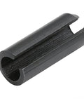Close-up of a slotted spring dowel pin from the Slotted Spring Dowel Pin Assortment Kit 450 Pieces With Plastic Storage Case For Automotive Mechanical Workshop And Repairs Pro Grade Durable Spring Steel Pins For Cogs Gears Wheels And Precise Alignment Must Have.