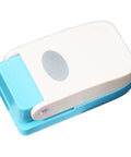 Dope Tiny Paper Punch Hole Puncher For Scrapbooking And Photo Albums, Oval Shape, Acrylic And Metal Cutter, shown in side view