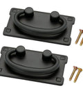 Set Of 2 Vintage Antique Bronze Drawer Ring Pull Handles Knobs For Dresser Cabinet Door Furniture Drawers Mission Hardware In Black Finish Size 95 By 52 Millimeters Center To Center 3 Inches