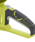 Close-up of the handle on the Game Changer 24 Inch Cordless Hedge Trimmer With 40V Lithium Ion Battery.