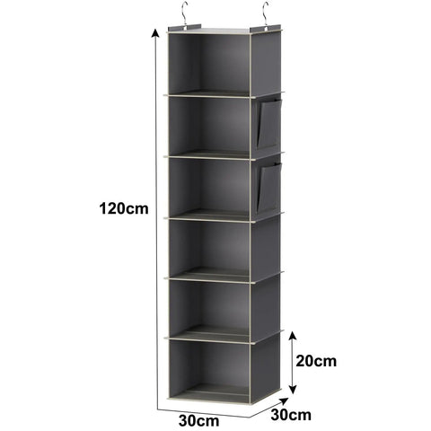 Top Shelf Hanging Closet Organizer With Six Roomy Compartments And Reinforced Bamboo Trays For A No Sweat Space Saving Makeover That Keeps Garments Crisp And Storage A Real Deal Fit