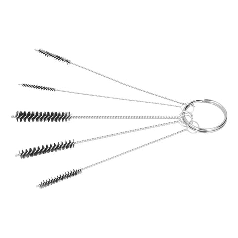 Must Have 5 Piece Tube Brushes Kit Clean Dirty Bottles Straws Mugs And Coffee Machines Fast With Stainless Steel Rod And Nylon Tufted Bristles Fit Small Niche Areas Plus Key Ring Hook Makes It Easy As Pie To Latch On Perfect For Every Home Job, 5 brush set