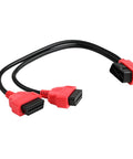 30cm Right Angle OBD2 Y Splitter Cable 1 Male 2 Female J1962 Adapters 16 Pin Pass Through CAN Enabled DIY Friendly For GPS Trackers And Auto Scanners Stealth Install In Vehicles