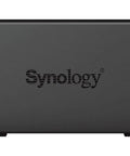Front view of a Synology DiskStation, a badass desktop network attached storage server boasting AMD Ryzen processor and 32 gigabytes memory coupled to 16 terabyte drives.