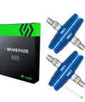 V Brake Pad Set For 70mm Bicycle Brakes 2 Pairs Universal Shoes Left And Right No Noise No Skid Durable Rubber Sand Guard