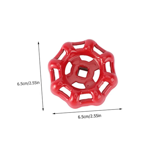 Heavy Duty Ball Gate Valve Handle Set 10 Pcs Durable Hand Wheels in red with dimensions 6.5cm x 6.5cm for valve handling