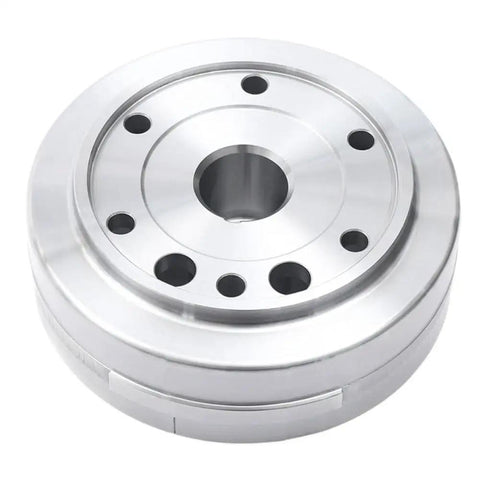 Heavy Duty Flywheel Rotor Replacement For 2002 To 2008 400 CC Snowmobile 2X4 And 4X4 Models top view of shiny rotor with holes
