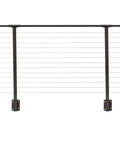 Built Tight 38 Ft Deck Cable Railing Kit With Marine Grade Stainless Steel Wire Face Mount Posts displayed from the front.