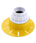 Premium Freestanding Tub Drain Kit With Tail Pipe Adapter For Bathtub Rough In Plumbing Connector No Sweat DIY Install State Standard P Trap Adapter solid yellow base with white connector for seamless bathtub installation.