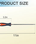 4.0mm Chainsaw File For One Quarter To Three Eighths Inch Picco Chains Fits MS170 MS180 MS250 Saws with Easy Grip Handle, 11in